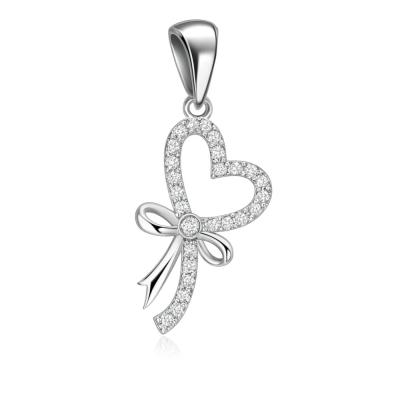 آویز نقره زنانه مدل قلب آویزان SM A9291