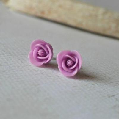 گوشواره رز بنفش