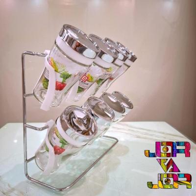 ست ادویه پاش 8 پارچه رومیزی پرنس درب کروم با درب 3 حالته