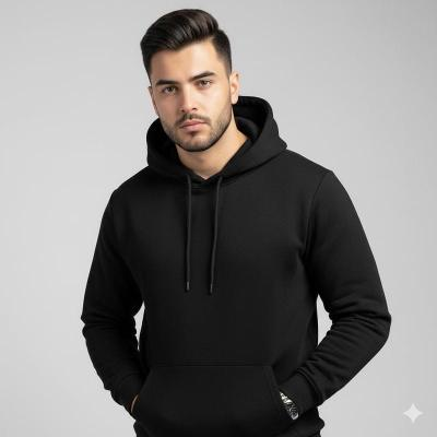 هودی کلاهدار مردانه بیسیک مشکی