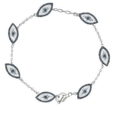 پابند نقره زنانه مدل چشم و نظر