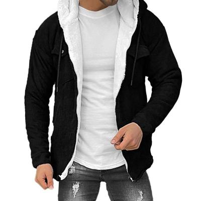 سویشرت مردانه کلاه دار جنس مخمل کبریتی داخل خز مشکی-156441