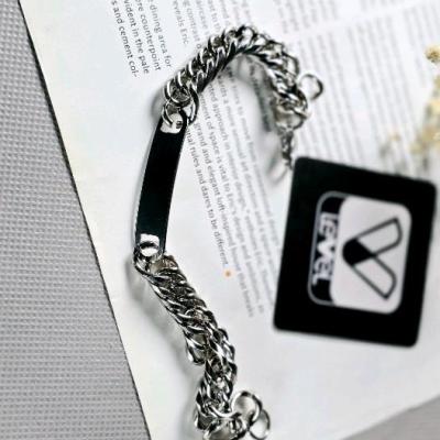 دستبند استیل پلاک دار