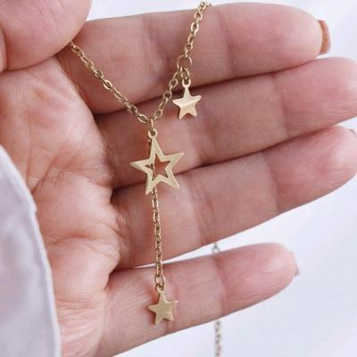 گردنبند زنانه دخترانه طرح سه ستاره آویزون (ارسال رایگان) عبیرشاپ-151831