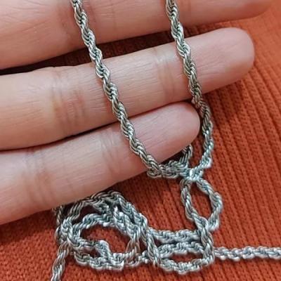 گردنبند زنجیر استیل طنابی بلند