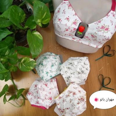 سوتین تمام دولایه نخ پنبه گلدار کیفیت عالی سایز70تا85غرفه مهوان بانو-155112