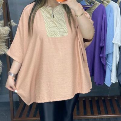 پانچو زنانه نخی مدل مانتو سایز بزرگ رودابه