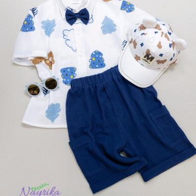 ست پسرانه، بلوز و شلوارک موسلین نایریکا