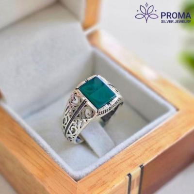 انگشتر نقره مردانه دست ساز مدل PRM135
