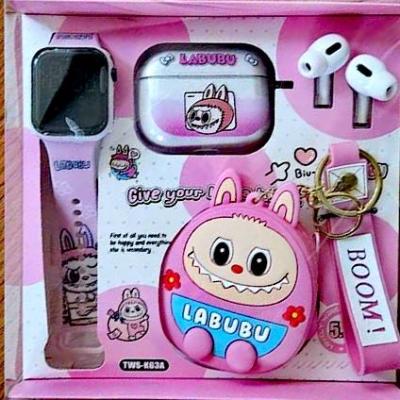 ایرپاد + کیف هندزفری + ساعت LABUBU مدل TWS-K63A