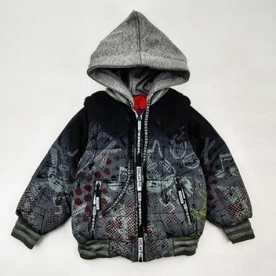 کاپشن پافرشو دورو پسرانه LV آبرنگی سبز کد 10502