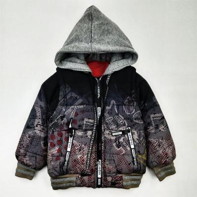 کاپشن پافرشو دورو پسرانه LV آبرنگی قهوه ای کد 10502