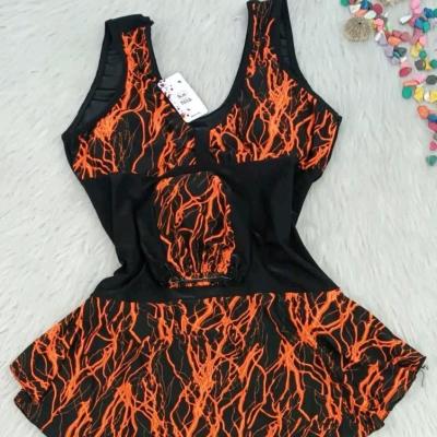 مایو دامنی زنانه کاپدار فری سایز مناسب سایز44الی52