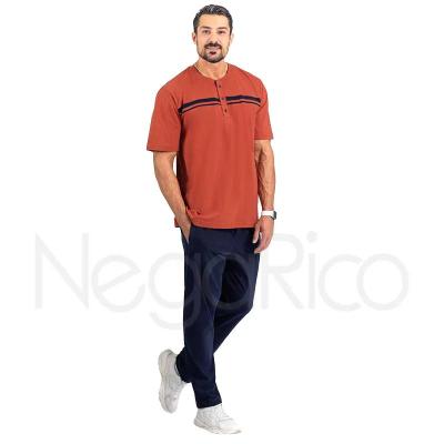 ست تیشرت یقه گرد وشلوار راحتی مردانه