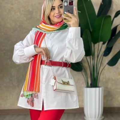 شومیز سفید تک تترون یلدایی 70178