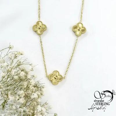 گردنبند ونکلیف برند استیل طرح طلا کد 20510