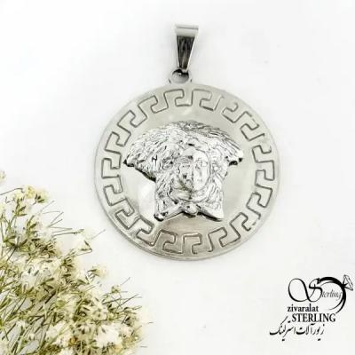 گردنبند مدوسا برجسته مارک استیل کد 20522
