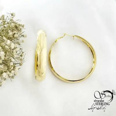 گوشواره آینه ای طرح طلا کد 20540