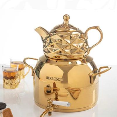 کتری و قوری 5/5لیتر شیردارطلایی(کد: 6045)