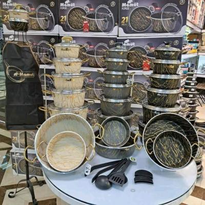 سرویس قابلمه گرانیتی 21 پارچه برند ماموت