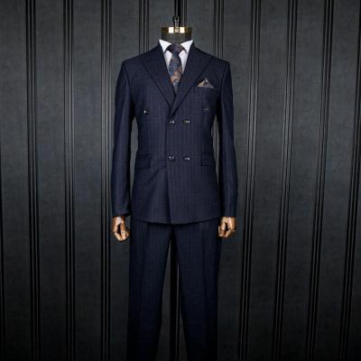 کت و شلوار سرمه ای دیپلمات دبل برست