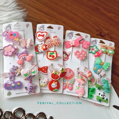 پک کش مو و گیره مو سیلیکونی بچگانه