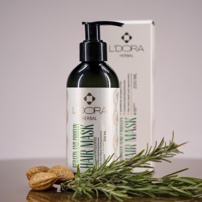 ماسک گیاهی پروتئینه و کراتینه موی سر لدورا هربال 200 میلی لیتر