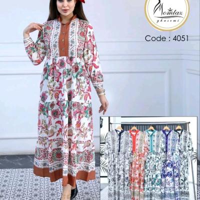 پیراهن ساحلی زنانه نخی مدل ساحلی یقه دیپلمات