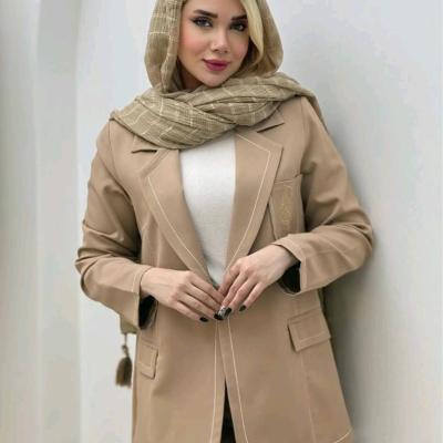 مانتو کتی زنانه مدل تک جیب گلدوزی-152240