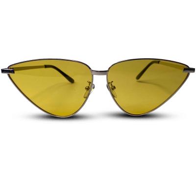 عینک دودی زرد دخترانه برند گوچی مثلثی a105