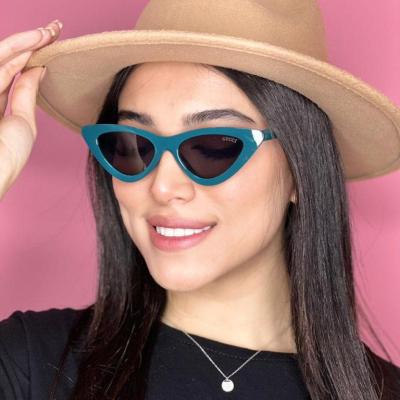 عینک آفتابی دخترانه برند گوچی سبز گربه ای a109