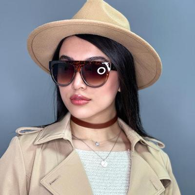 عینک آفتابی زنانه پلنگی اورجینال قهوه ای a152 YSL