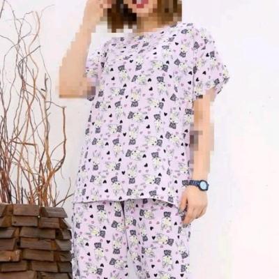 ست تیشرت شلوارک زنانه ودخترانه نخی تایلندی