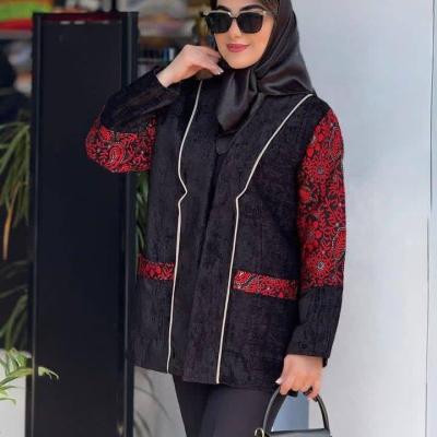 مانتو کتی زنانه مخمل مدل کالکشن مزونی