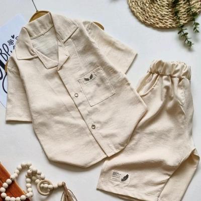 پیراهن شلوارک پسرانه یقه انگلیسی