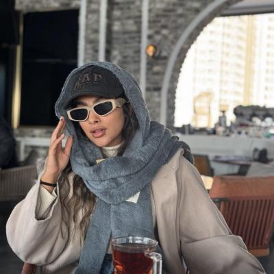 شال تدی فیلی طوسی قواره 220 در 50