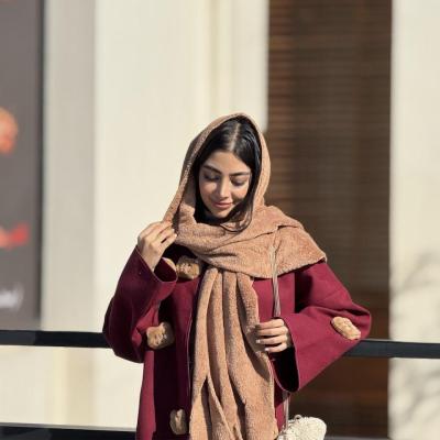 شال تدی کرم قواره 220 در 50