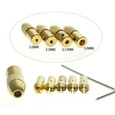 ست سه نظام پنج سر با قطر شافت 2.35mm / 3.17mmو سایز مته 0.5 تا 3mm