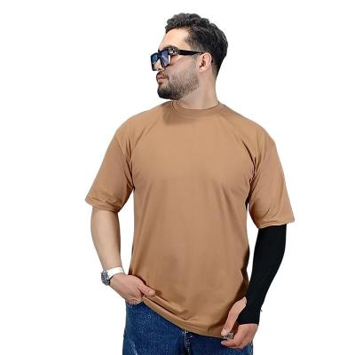 تیشرت آستین کوتاه بیسیک رنگ خردلی