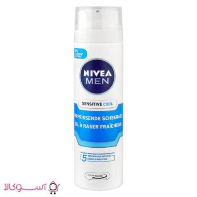 ژل اصلاح مردانه نیوا مدل sensitive cool حجم 200 میلی لیتر