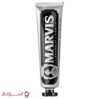 خمیردندان مارویس مدل amarelli licorice (شیرین بیان)