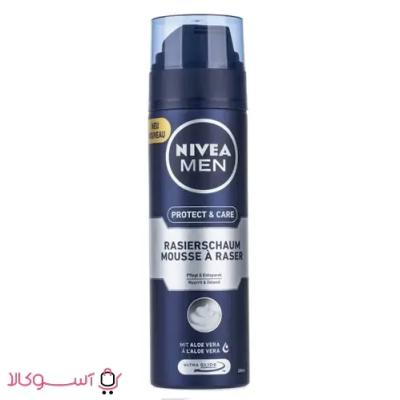 فوم اصلاح نیوآ مدل protect and care حجم 200 میلی لیتر