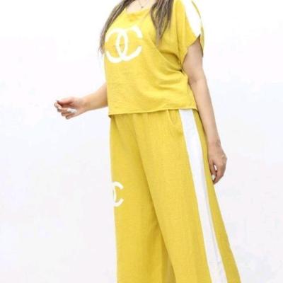 نیم تنه شلوار ابر و بادی چاپ chanel