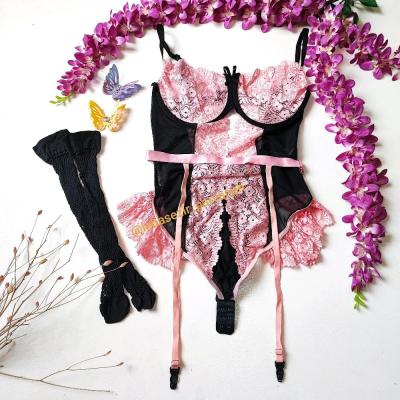 کاستوم فنردار جوراب دار صورتی موجوده
