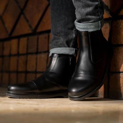 نیم بوت زیپی چرم مردانه کد L-sabalan قالب استاندارد  سایز 40 تا 44