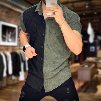 پیراهن آستین کوتاه مخمل کبریتی مشکی یشمی