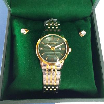 ساعت عقربه ای زنانه سیتیزن سبز دارای تاریخ شمار کد 119