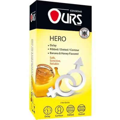 کاندوم خاردار موز و عسل اورز OURS بسته 12 عددی