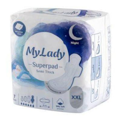 نوار بهداشتی مای لیدی مدل سوپر پد نیمه ضخیم سایزخیلی خیلی بزرگ
