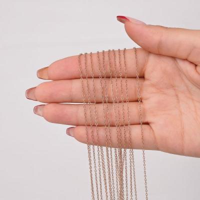 زنجیر دیپلمات زنانه رزگلد 03 میل 50 سانتی